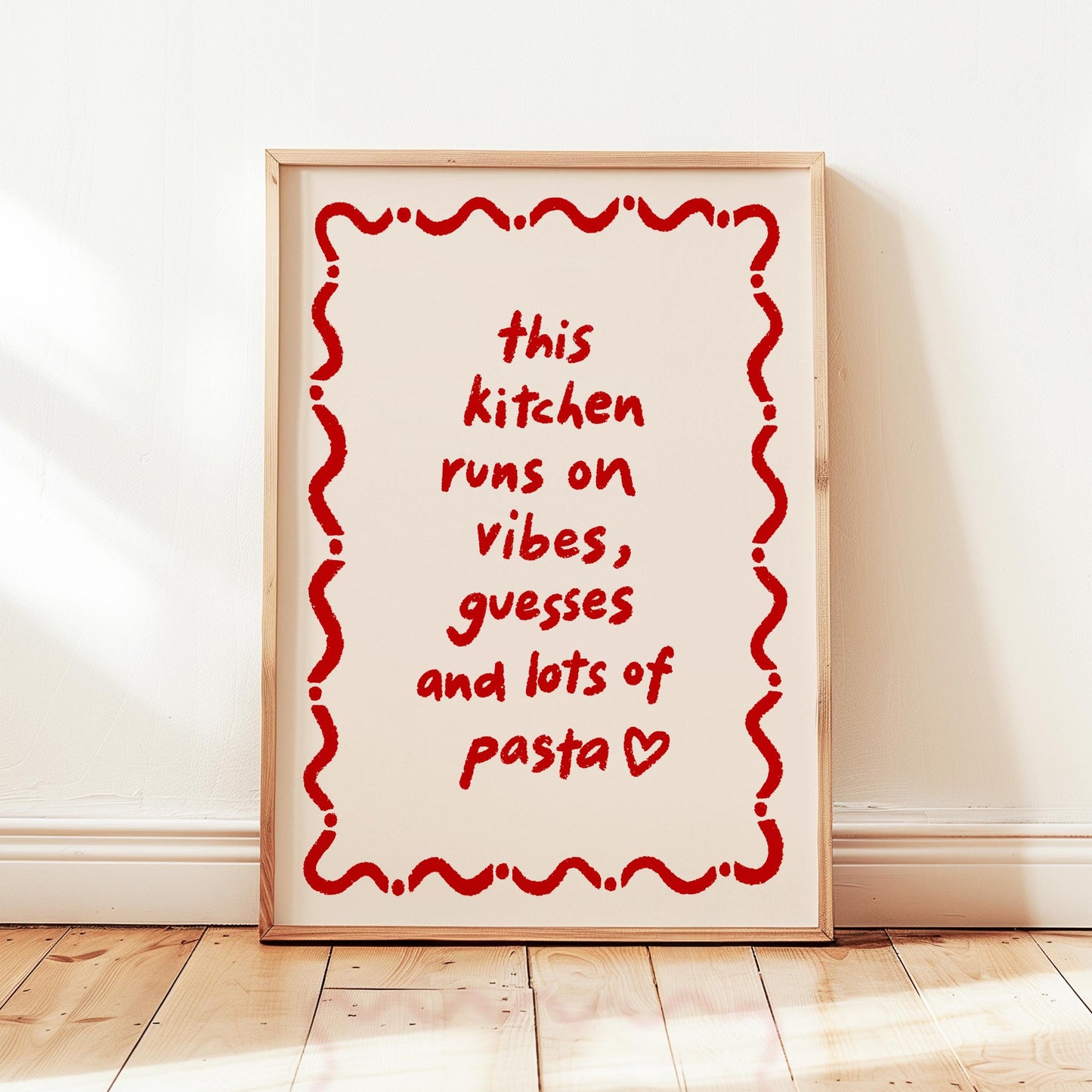 This Kitchen Runs On Pasta Print