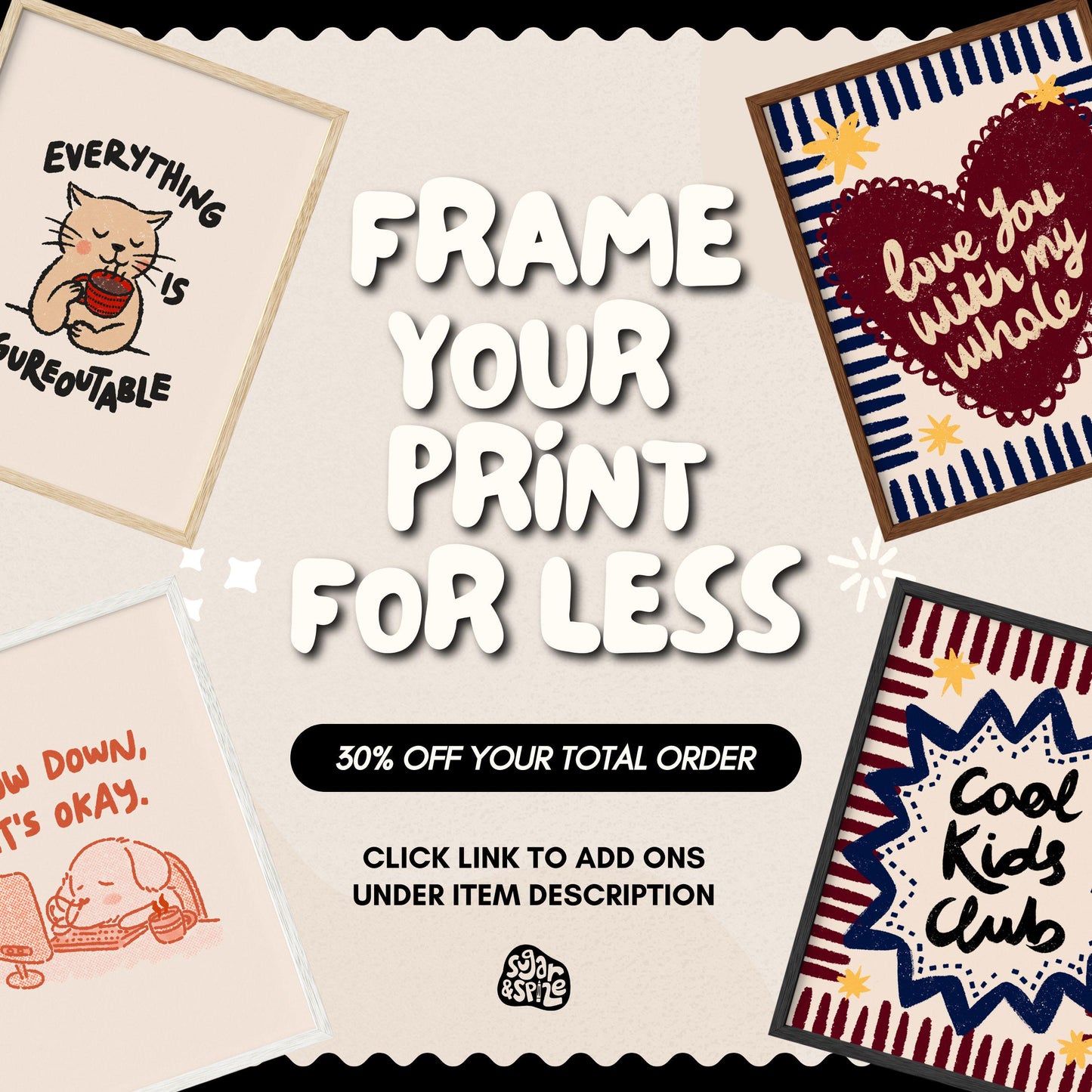 First We Eat Kitchen Print