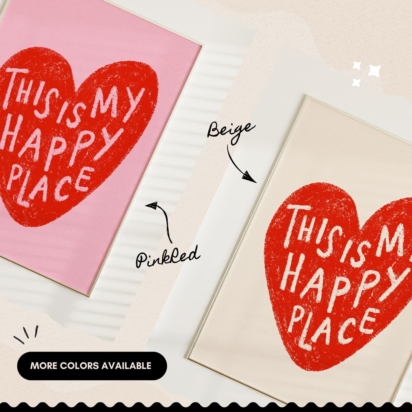 This Is My Happy Place Heart Print