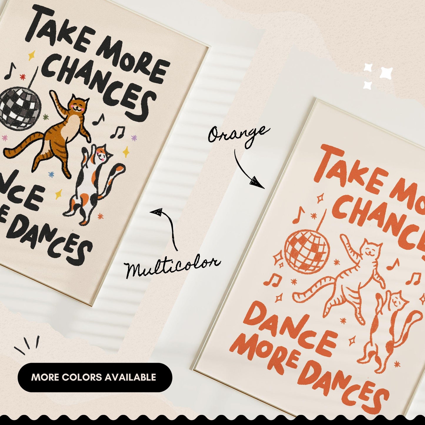 Take More Chances Cats Print