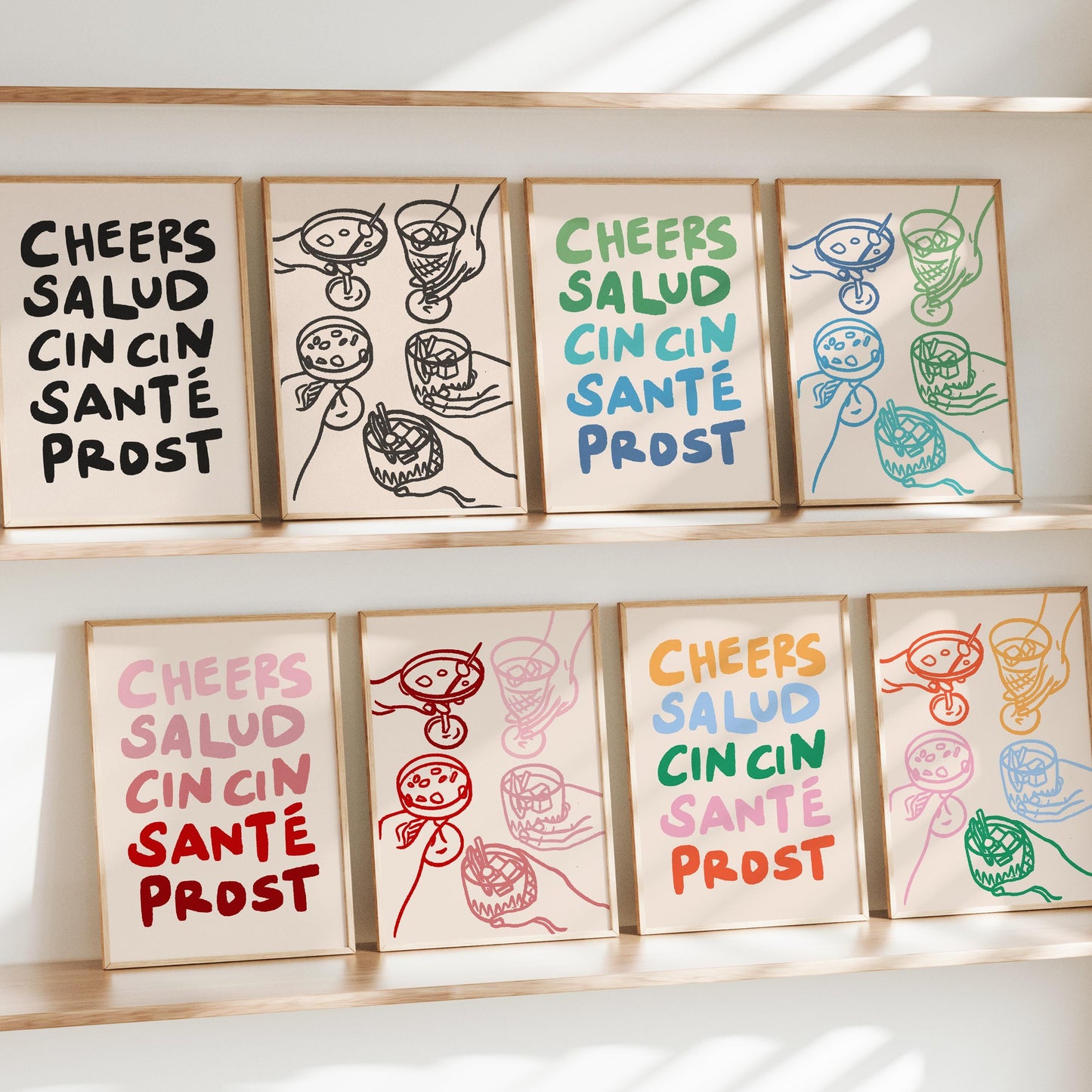 Cheers Print Set of 2