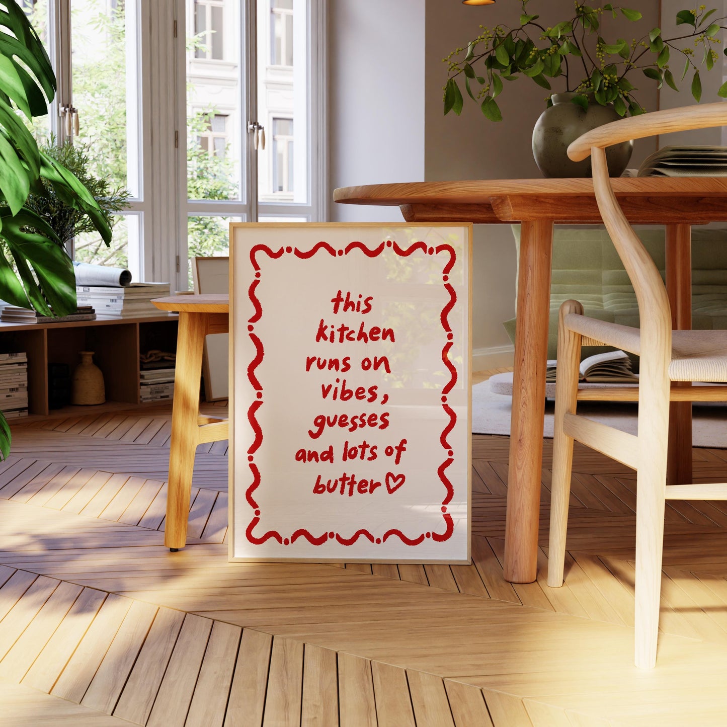 This Kitchen Runs On Butter Print