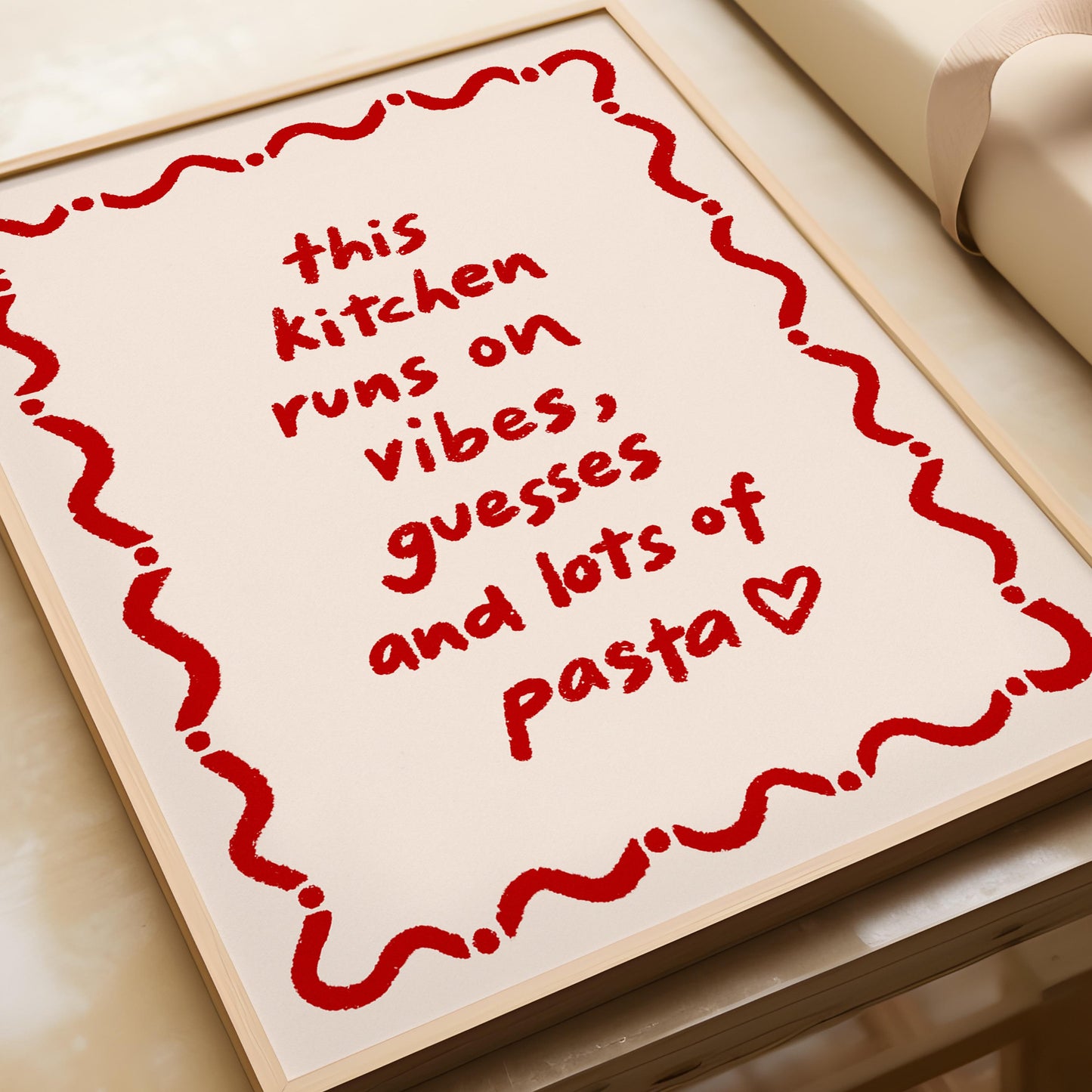 This Kitchen Runs On Pasta Print