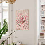 Shoes Off Please Heart Print