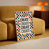 Create Checkered Retro Print