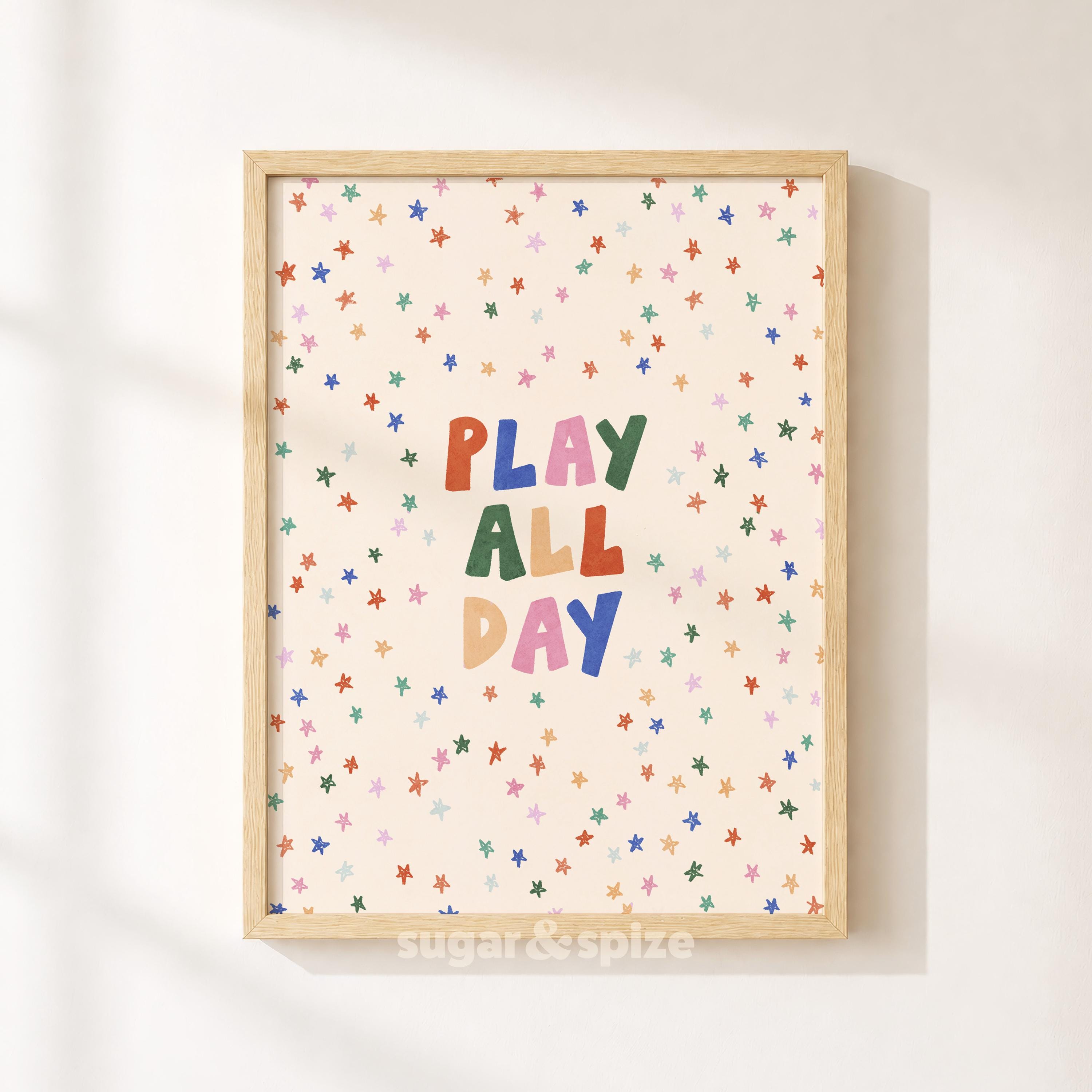 Play All Day Stars Print