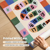 Count To 20 Numbers Print, Colorful Playroom Poster, Toddler Classroom Wall Decor, UNFRAMED