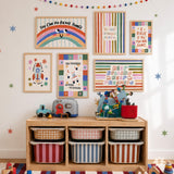 You Can Do Brave Things Print, Rainbow Playroom Poster, Kids Wall Decor, UNFRAMED
