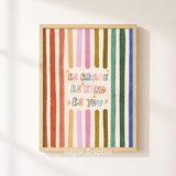 Be Brave Kind You Print, Colorful Stars Kids Playroom Poster, Toddler Wall Decor, UNFRAMED