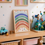 Bismillah Print, Colorful Rainbow Kids Playroom Poster, Toddler Wall Decor, UNFRAMED
