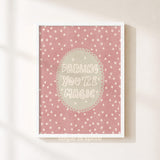 Darling You Are Magic Print, Pink Green Kids Playroom Poster, Celestial Wall Decor, UNFRAMED