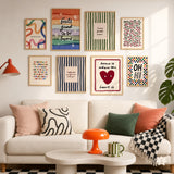 Home Sweet Home Print, Green Homebody Poster, Mid Century Wall Decor, UNFRAMED