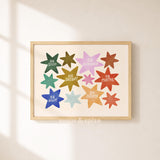 Be Silly Kind Honest Print, Kids Stars Playroom Poster, Horizontal Toddler Decor, UNFRAMED