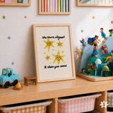The Stars Aligned & You Came Print, Neutral Nursery Poster, Playroom Baby Wall Decor, UNFRAMED