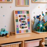 Count To 20 Numbers Print, Colorful Playroom Poster, Toddler Classroom Wall Decor, UNFRAMED