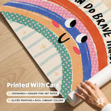 You Can Do Brave Things Print, Rainbow Playroom Poster, Kids Wall Decor, UNFRAMED