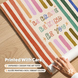 Be Brave Kind You Print, Colorful Stars Kids Playroom Poster, Toddler Wall Decor, UNFRAMED