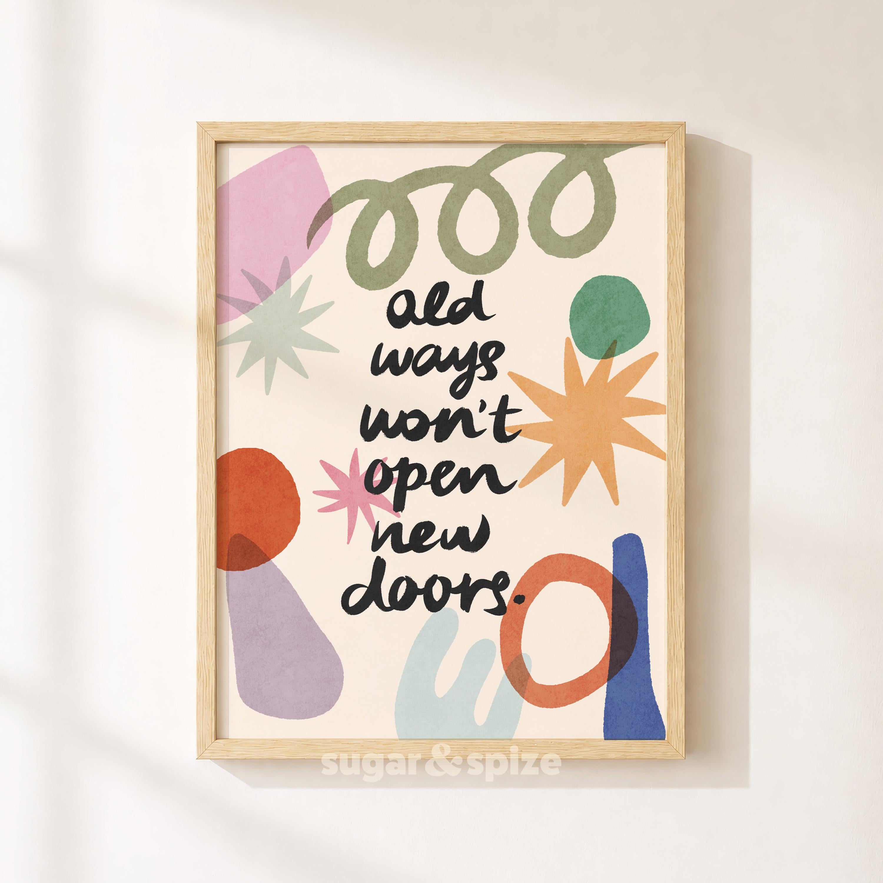 Old Ways Won't Open New Doors Print