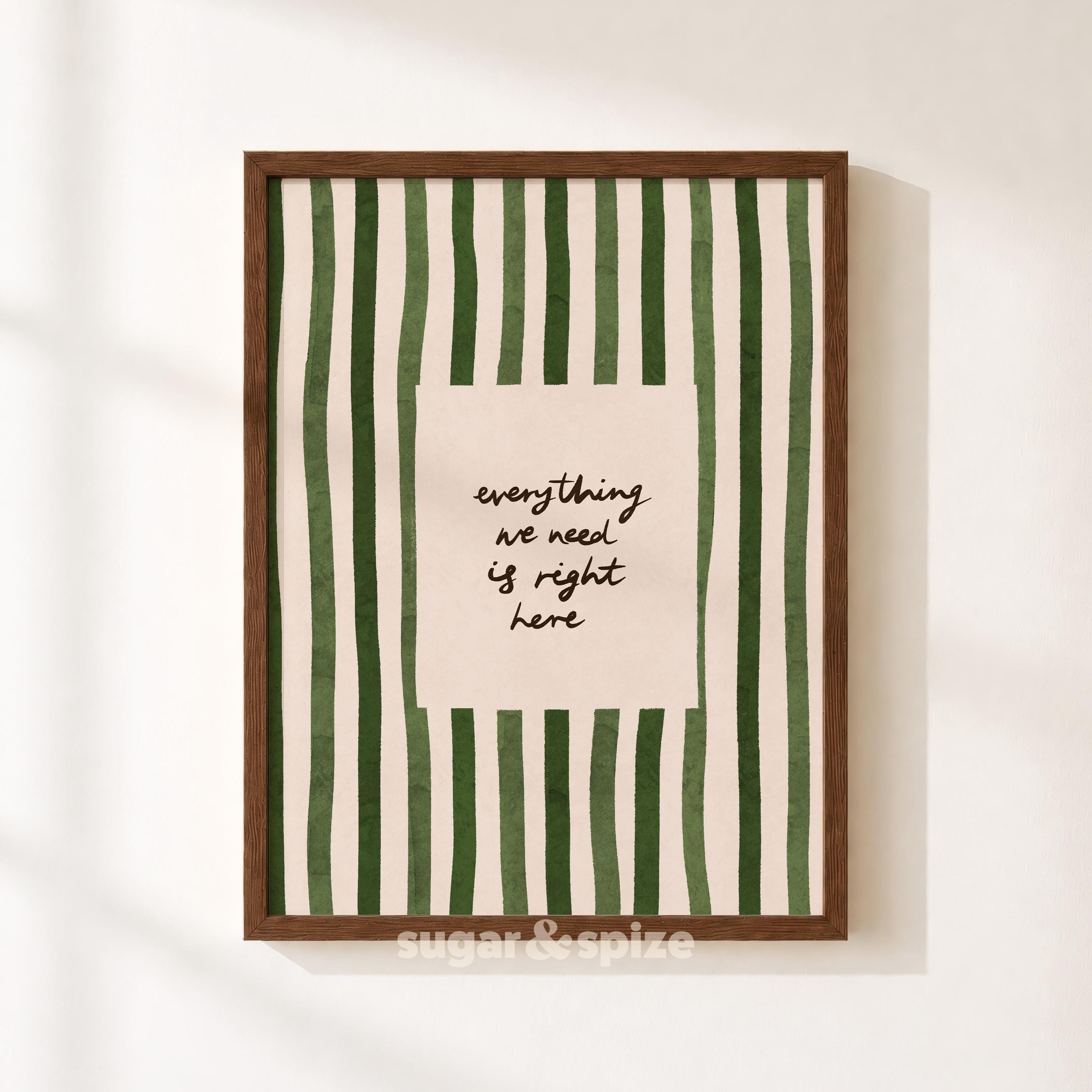Everything We Need Is Right Here Print