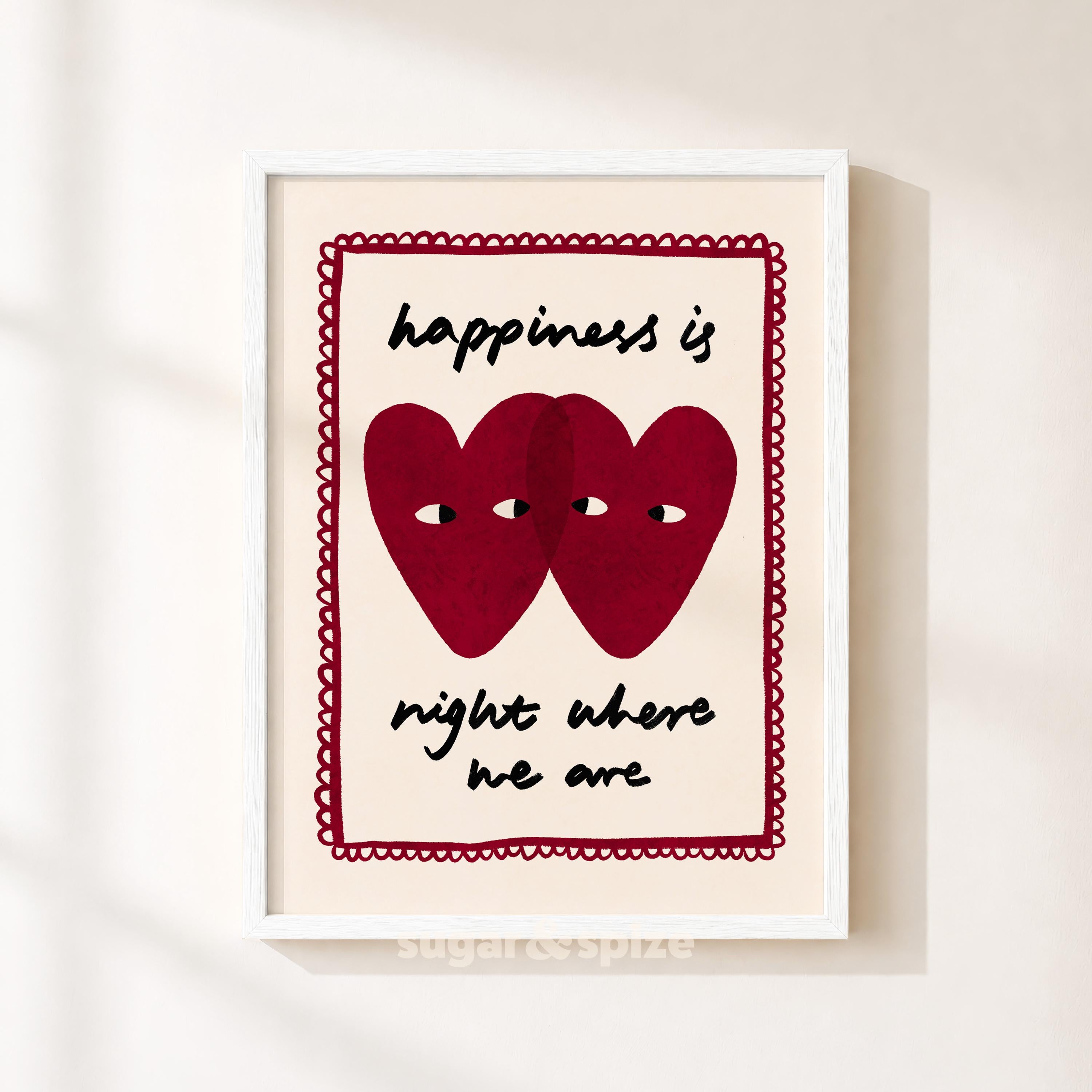 Happiness Is Right Where We Are Print