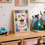 Cool To Be Kind Print, Colorful Star Kids Playroom Poster, Nursery Wall Decor, UNFRAMED