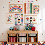 Cool To Be Kind Print, Colorful Star Kids Playroom Poster, Nursery Wall Decor, UNFRAMED