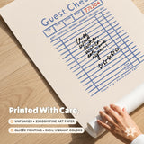 Chef Was Cute Guest Check Print