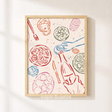 Dinner Party Colorful Print