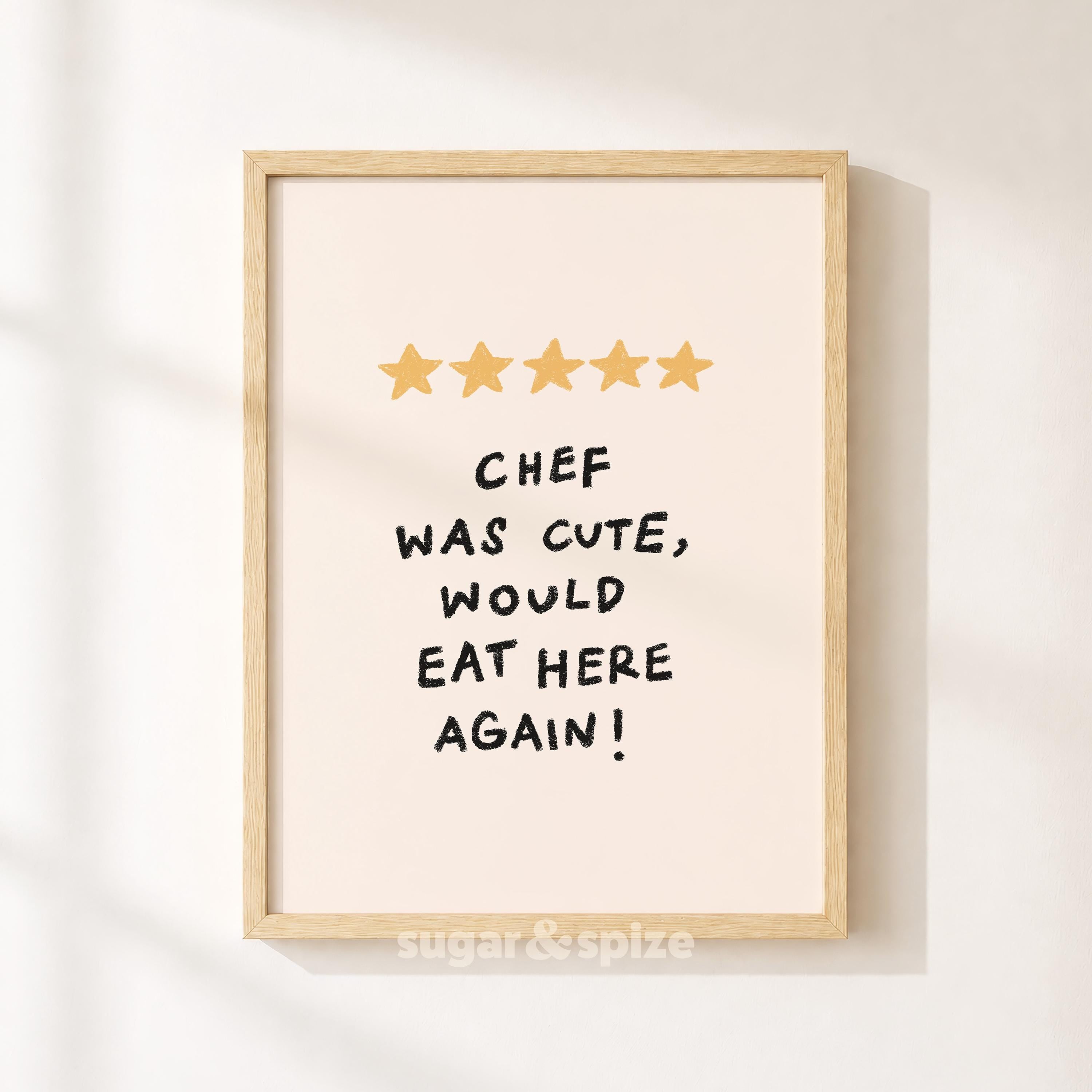 Chef Was Cute Print