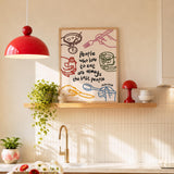 Whimsical Kitchen Julia Child Print, Colorful Food Poster, People Love To Eat Art Wall Decor