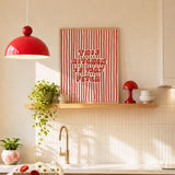 This Kitchen Is Very Fetch Print, Funny Cook Poster, Minimalist Retro Wall Decor, UNFRAMED