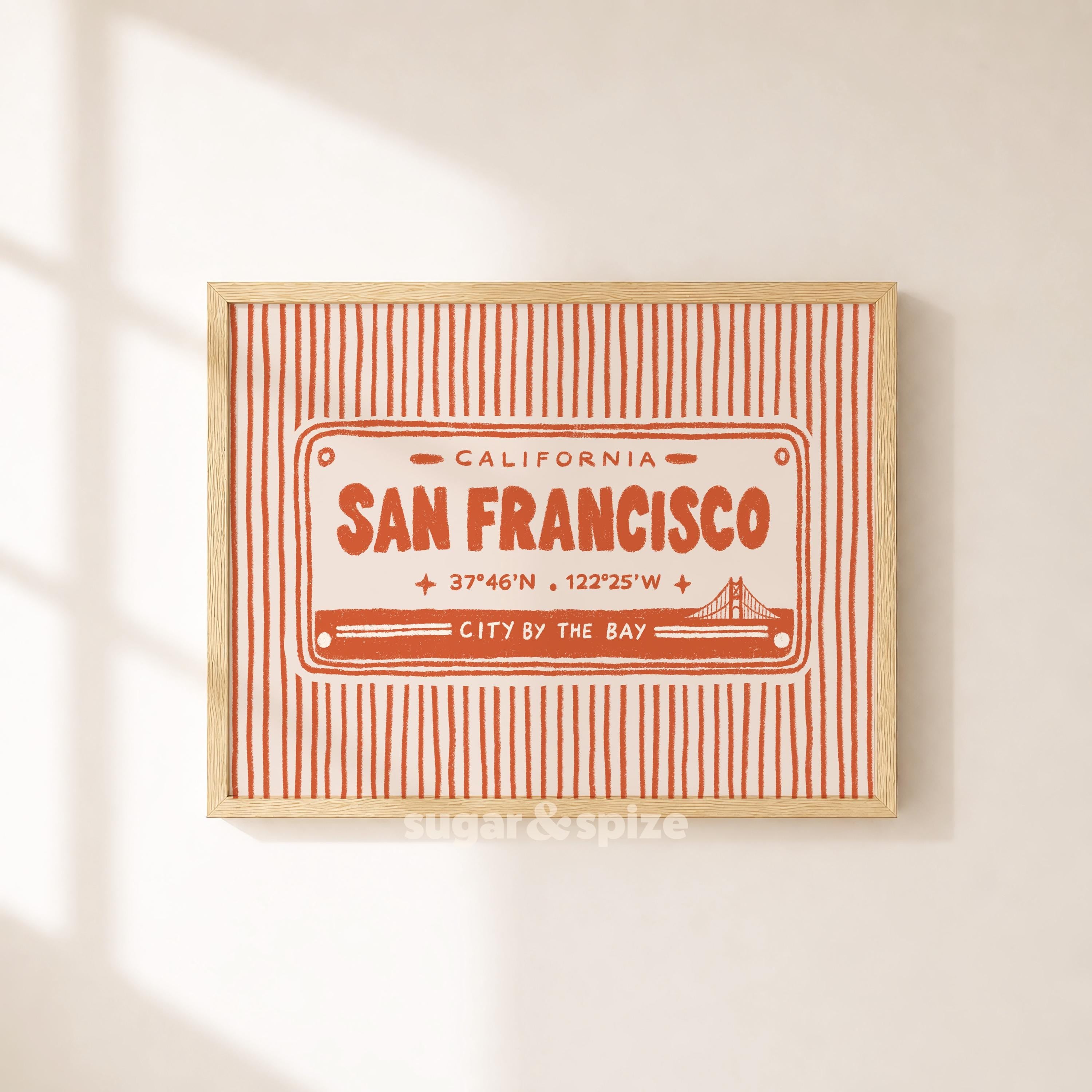 San Francisco City Retro Print