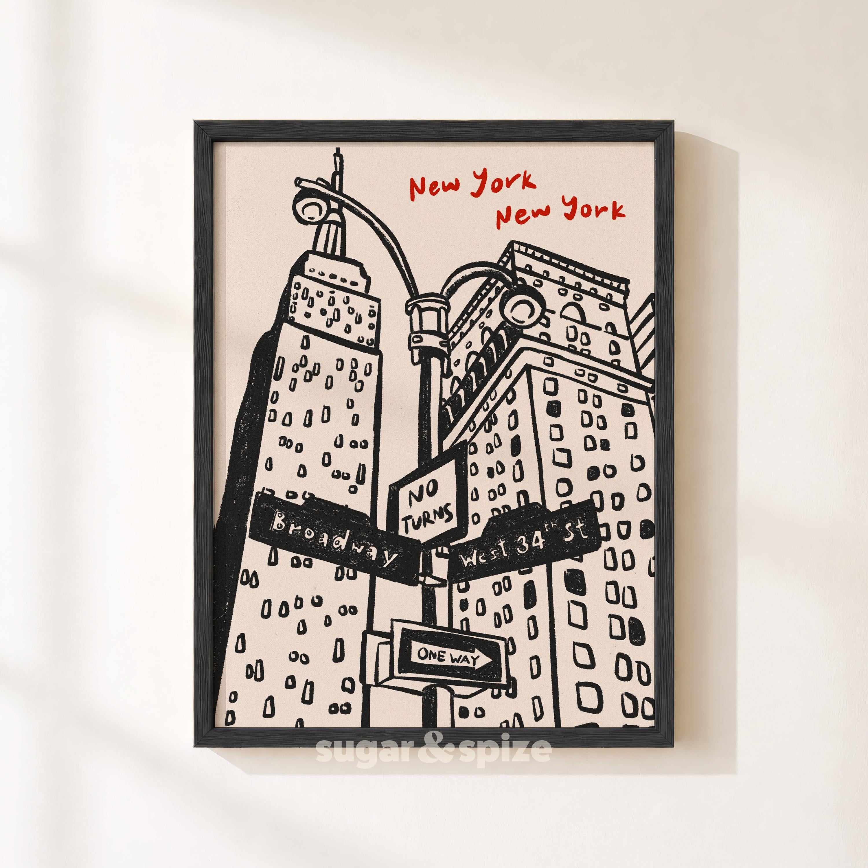 New York City Vintage Print
